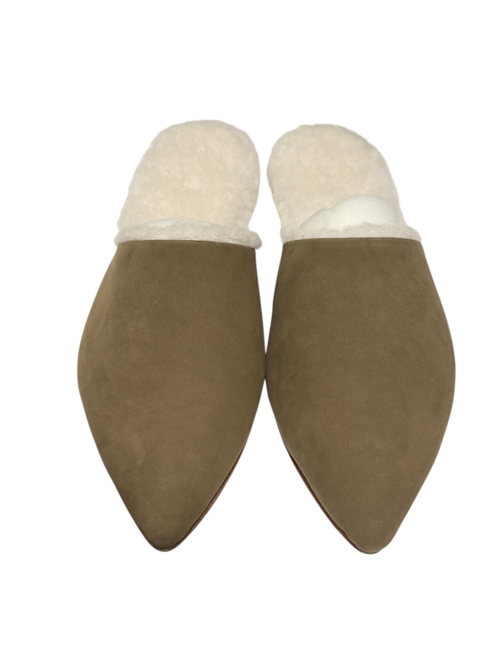 Jenni Kayne Shearling Lined Mules in Laurel Size 41